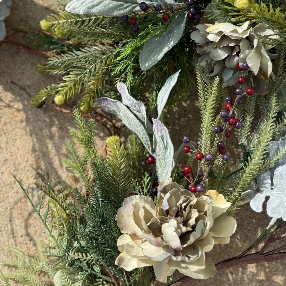 Frontgate Peony Garland - 9 ft - NWT